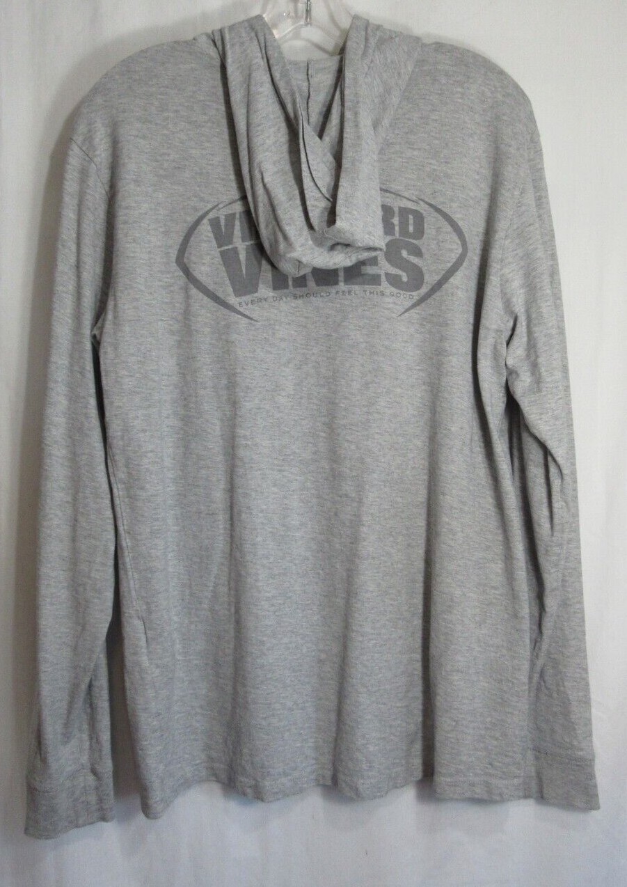 Vineyard Vines Gray Football Hooded Long Sleeve Shirt Size Small EUC gallery
