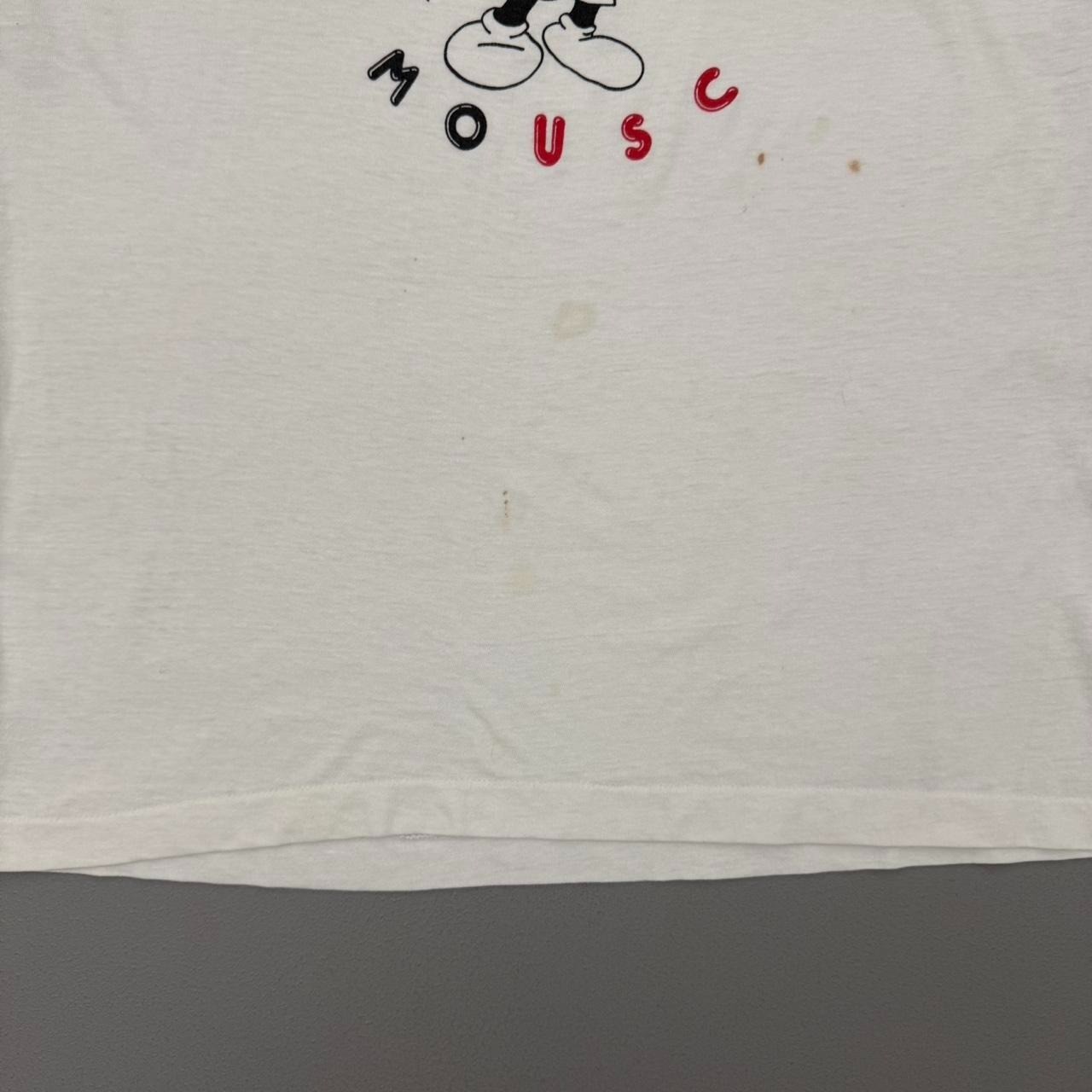 Vintage 80s Mickey Mouse Usc Shirt White Polycotton Single Stitch True Large gallery