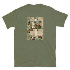 Archangel Michael Slaying the Dragon Medieval Illuminated Manuscript T-Shirt