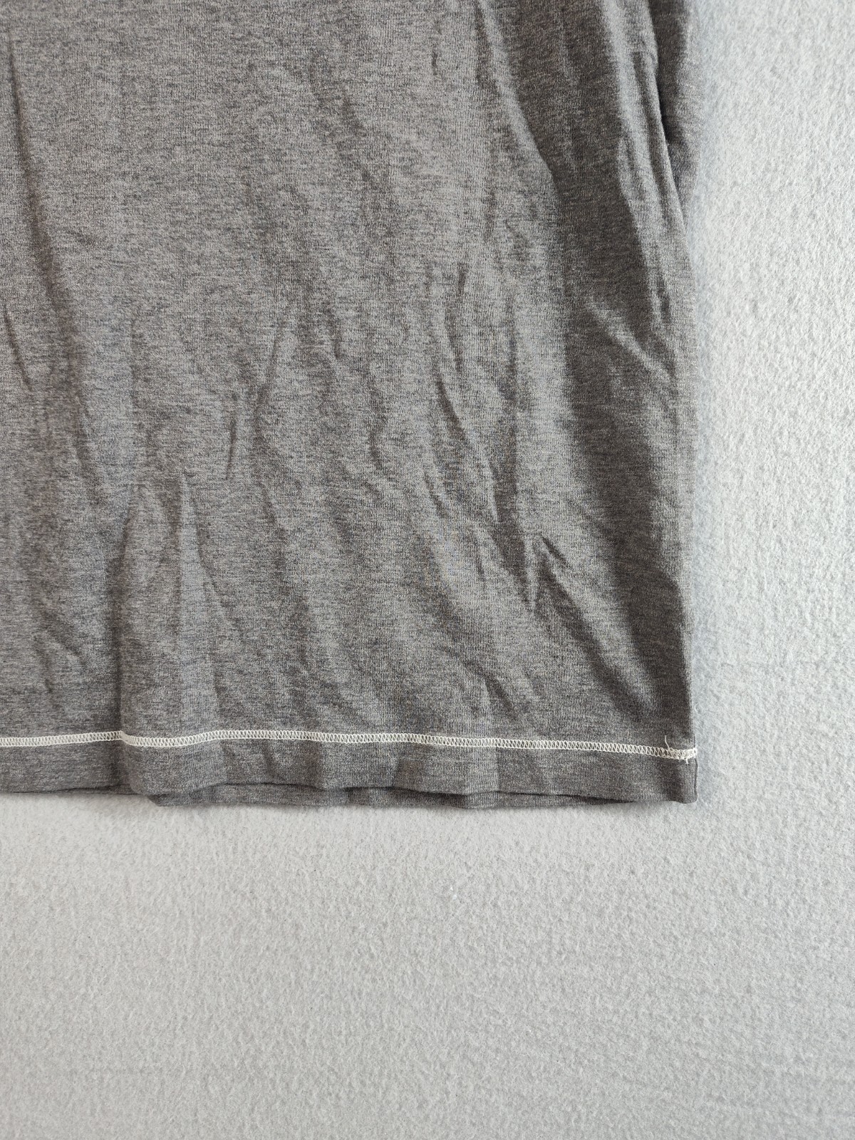 Fiji Men Shirt M Gray V Neck Short Sleeve Flat Front Comfort Pullover Tee Casual gallery