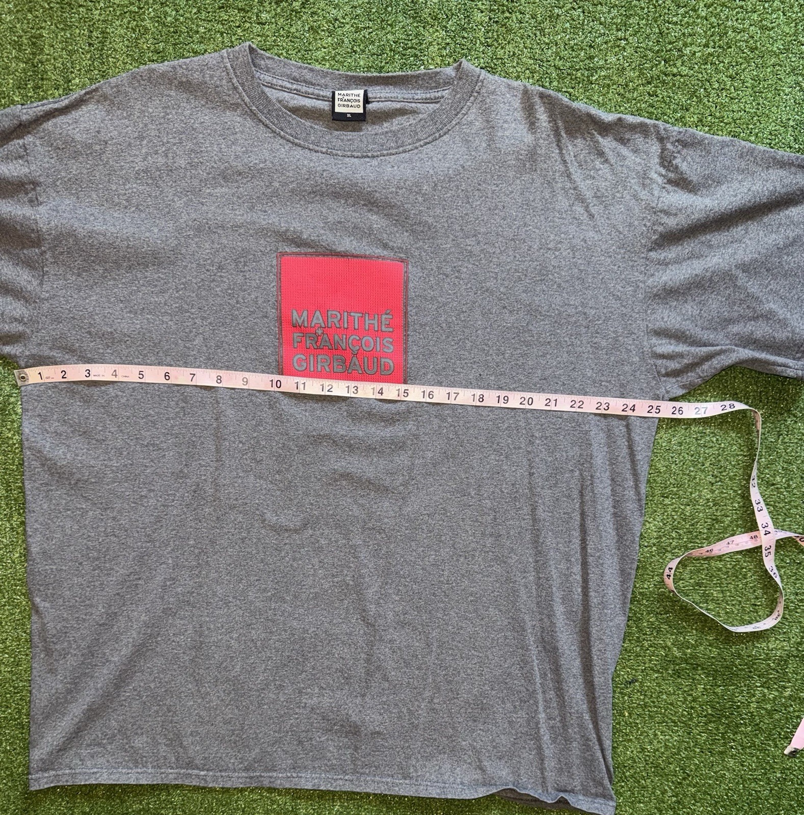 Vintage Marithe Francois Girbaud Y2K Silicon Applique Box Logo Tee XL gallery