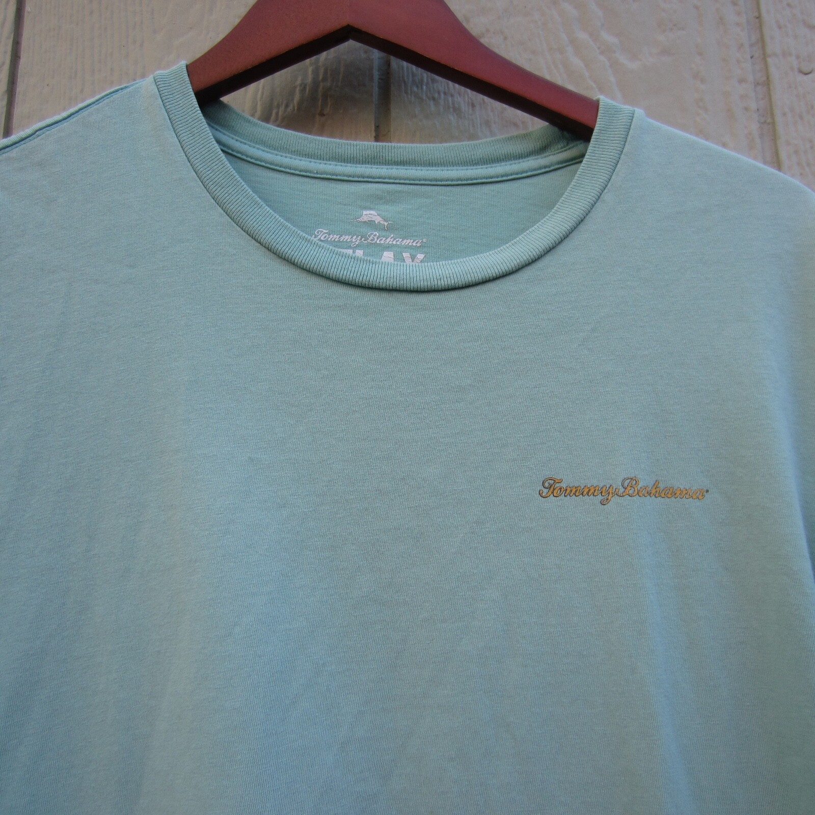 Tommy Bahama Shirts Mens L Green UPS 50 Relax Whats Yacht To Like Graphic Hiking gallery