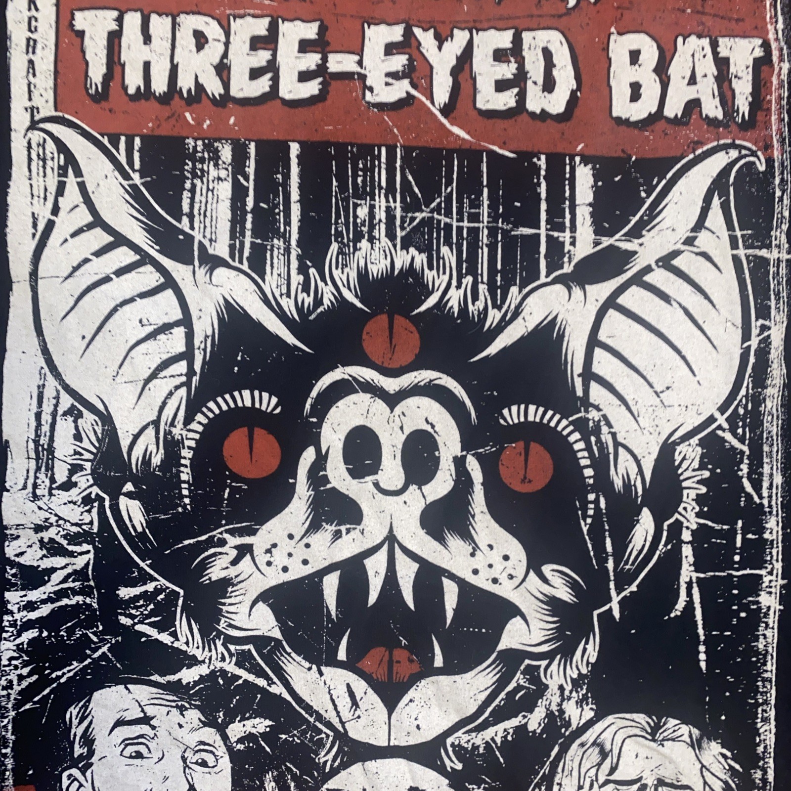 Black Craft Three Eyed Bat T-Shirt Medium Horror Occult Witchcraft Cult gallery