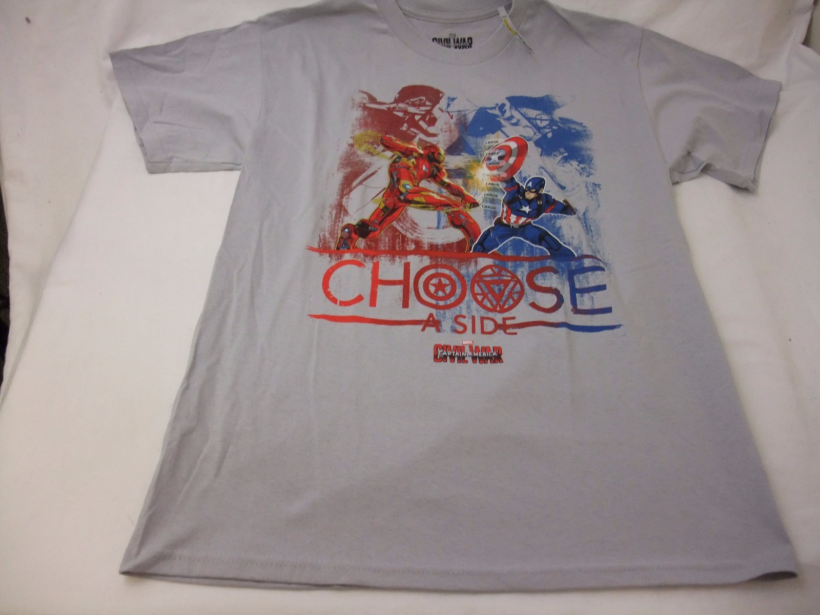 Marvel Captain America Civil War Choose A Side Adult T-Shirt Size Large--NWT gallery