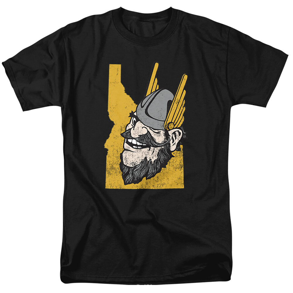 University of Idaho Adult T-Shirt State Shape, Black, S-5XL gallery
