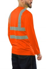100% Polyester ANSI Class 2 Compliant High Visibility Long Sleeve Safety Shir…