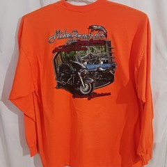 Harley Davidson Long Sleeve T-Shirt Orange 3XL Bayou Country Houma Louisiana