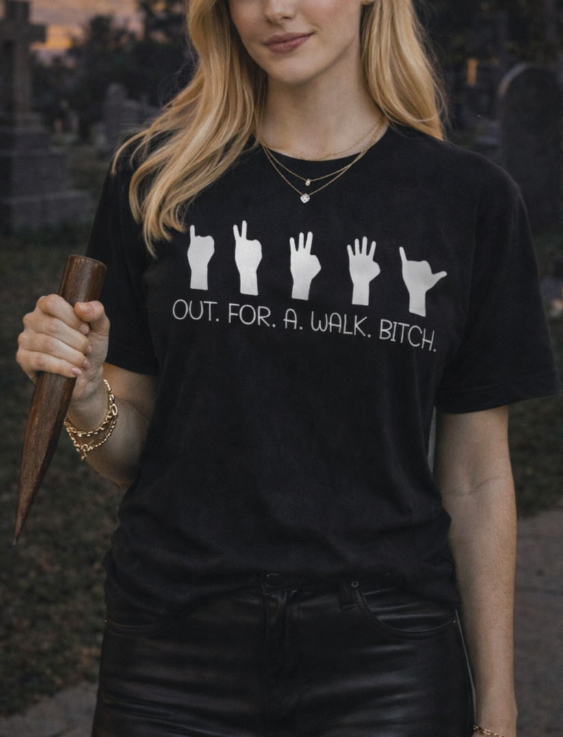 Out For A Walk Bitch T-Shirt ♡ Spike! Buffy the Vampire Slayer ✩ 90s Spuffy TV! gallery