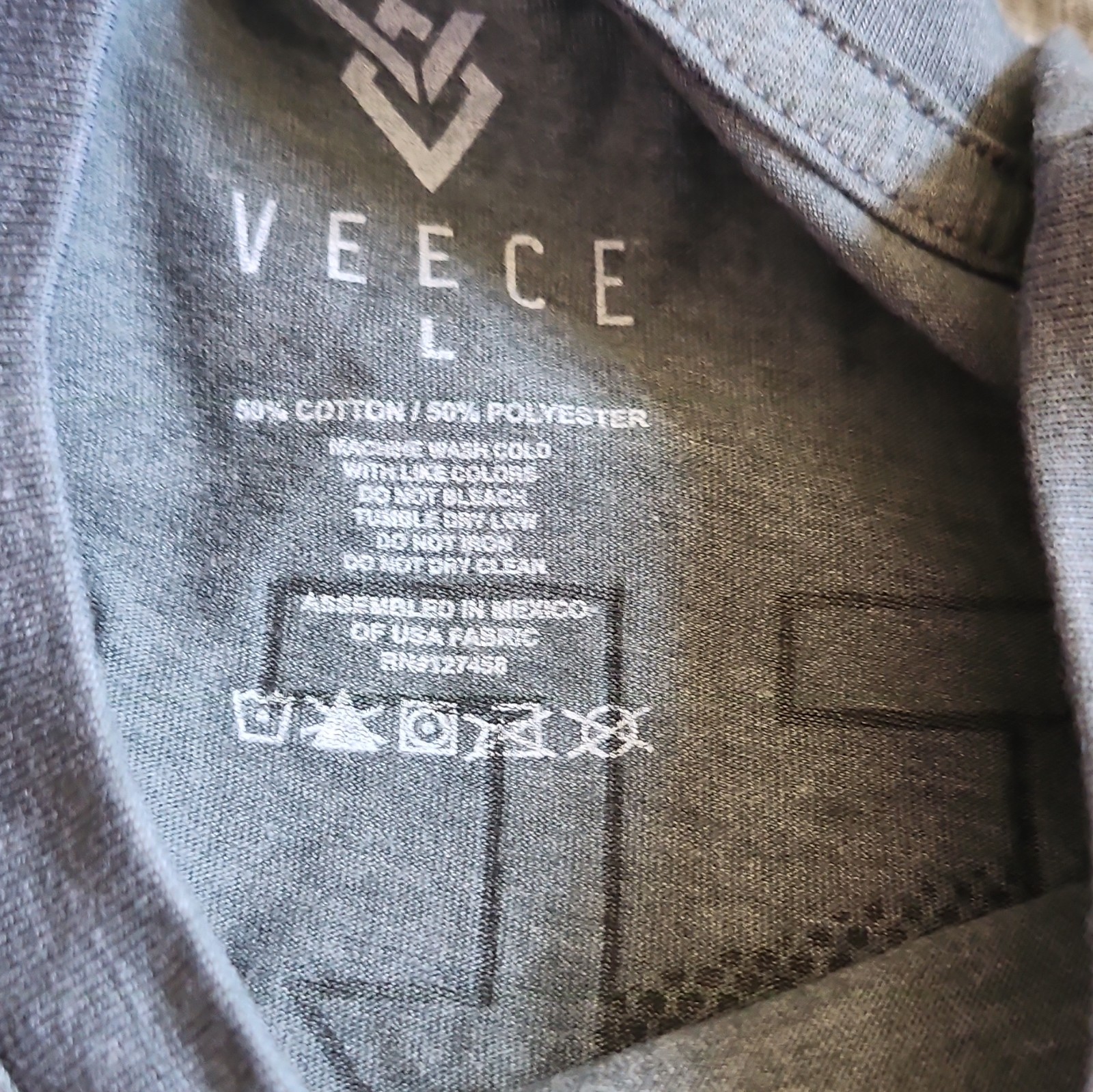 Veece Embodiment S/S Tee Men's Gray Reflective Logo Graphic Crew Neck Tee L gallery