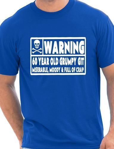 60 Year Old Git Mens Funny 60th Birthday Gift Fathers Day T-Shirt Size S-XXL gallery