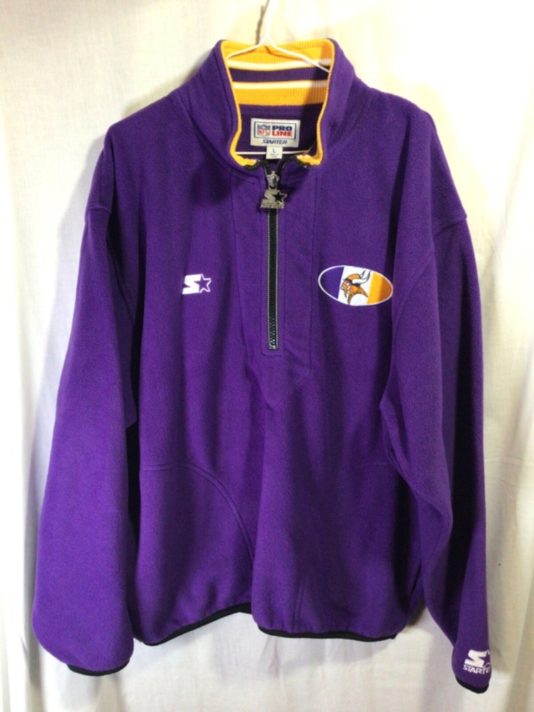 Minnesota Vikings NFL Pro Line Starter Purple Fleece Polyester Jacket J4
