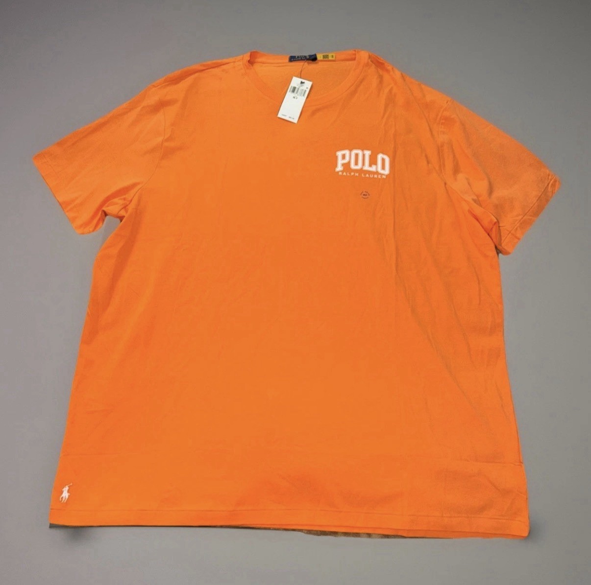 Polo Ralph Lauren T-Shirt Mens 3LT Orange Graphic Logo Big Man NWT gallery
