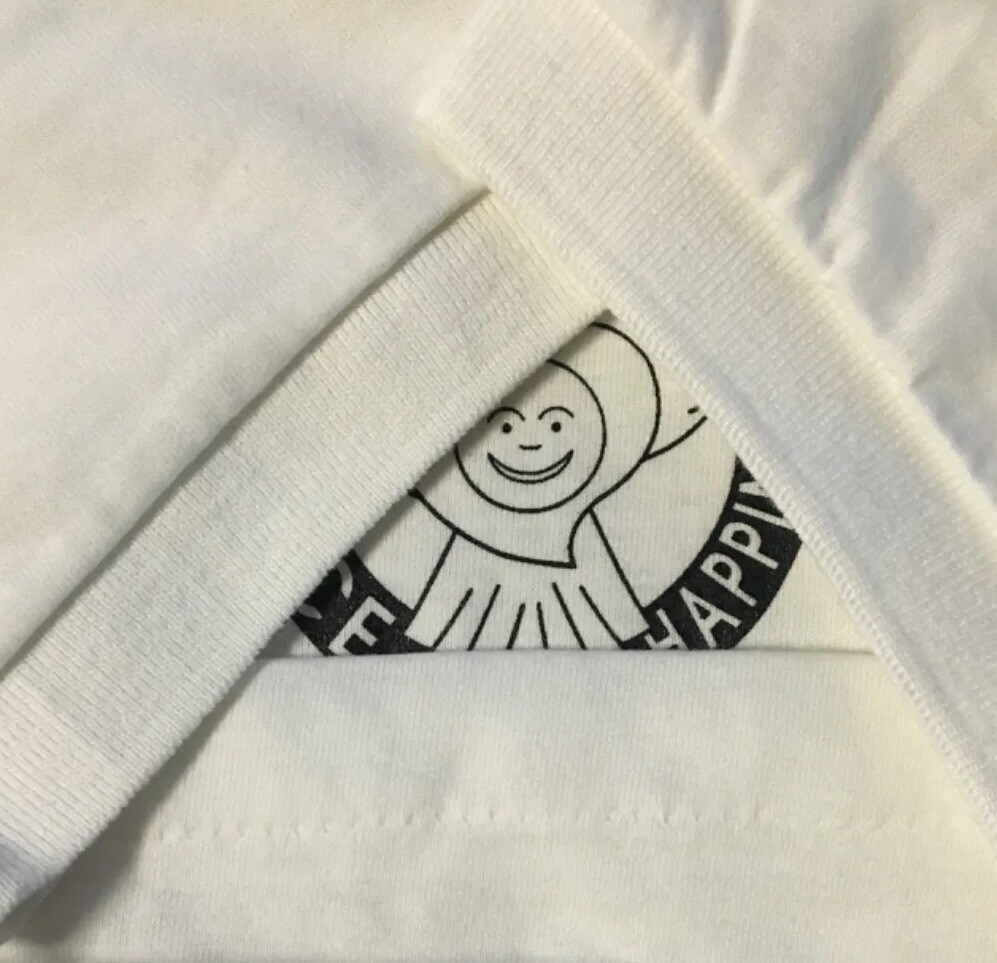 Vtg 90s Peace Love Happiness Polo Shirt XL Kindness Friendship Heart Grunge 80s gallery