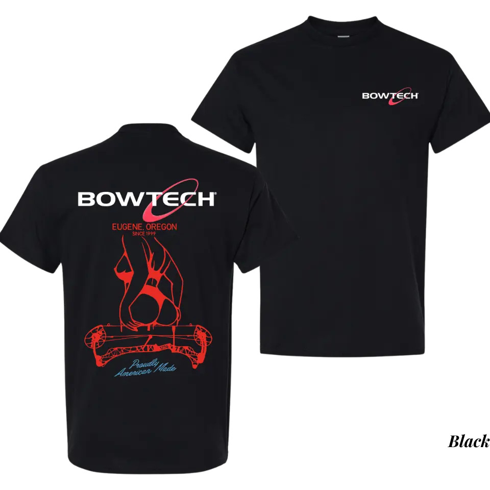 Bowtech Archery Sexy Girl Proudly American Made T-Shirt, Tactical Hunting Gear S gallery
