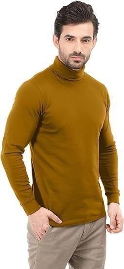 Turtleneck T-Shirt For Men Long Sleeves Tailored Comfort Fit Lot Utopia Wear gallery