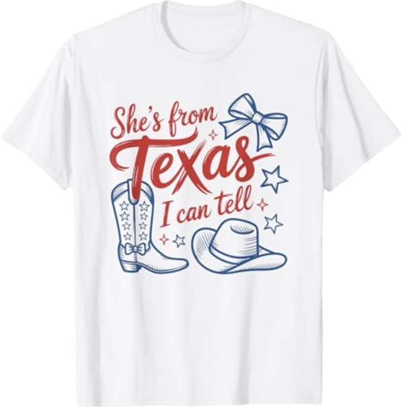 She's from Texas I Can Tell Retro Southern Cowgirl Girl T-Shirt gallery