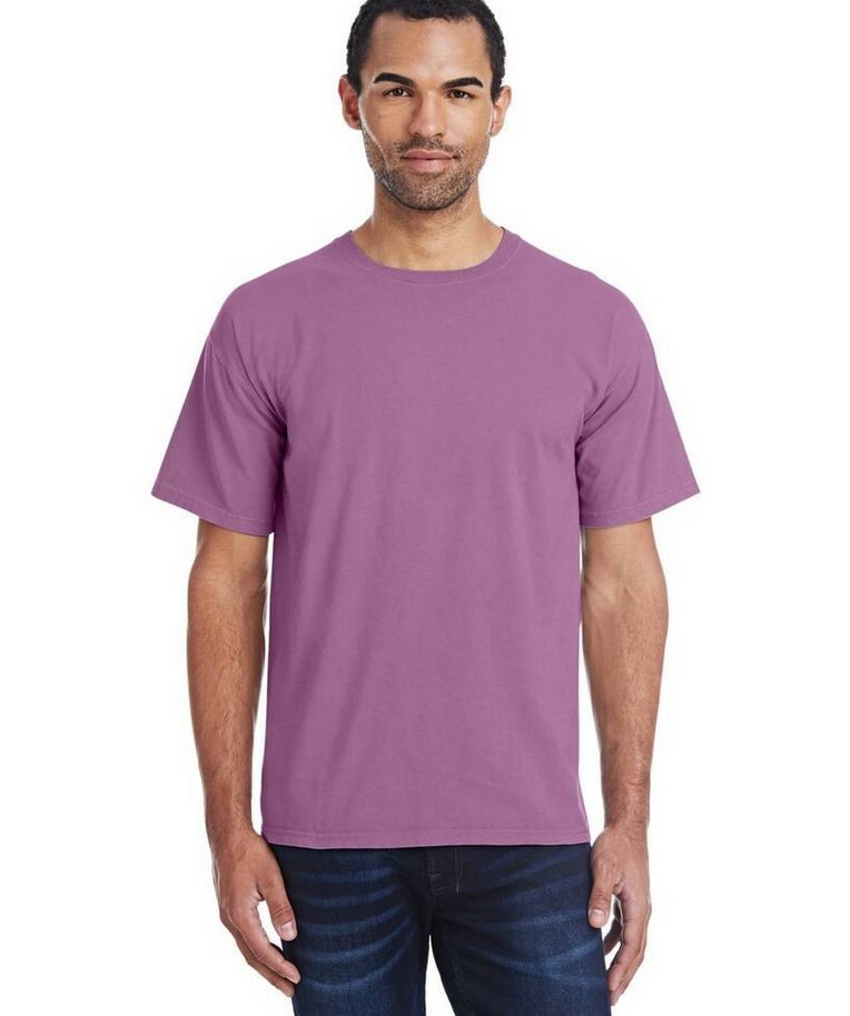 Hanes Mens Comfort Wash USA Cotton T-Shirt L LG Purple Plum Rasin Crew Neck gallery
