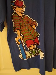 Vintage 90s Bugle Boy Single Stitch Blue Medium T-Shirt Skater XL USA