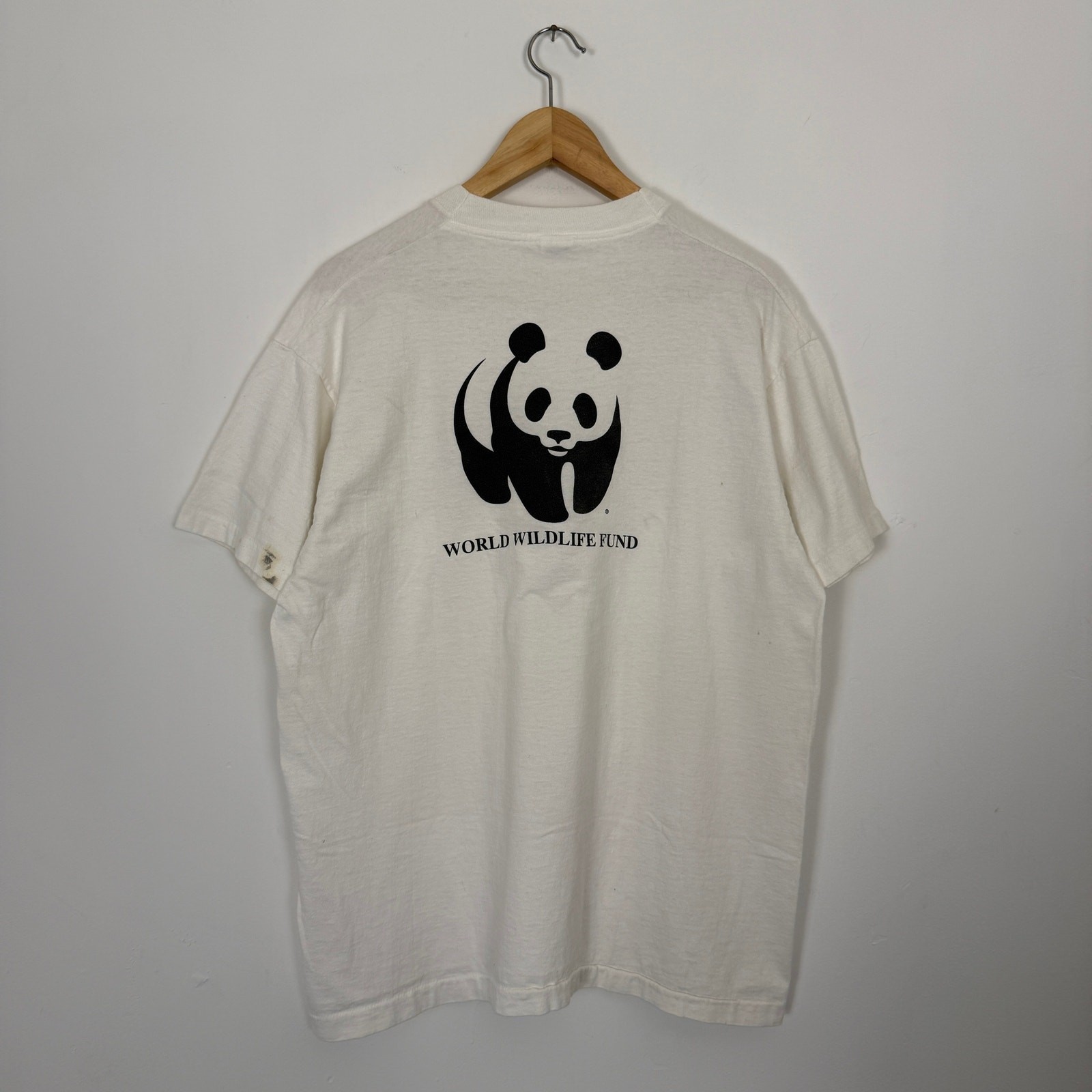 Vintage 90s WWF World Wildlife Fund Earth Animal Pocket Tee Shirt Single Stitch gallery