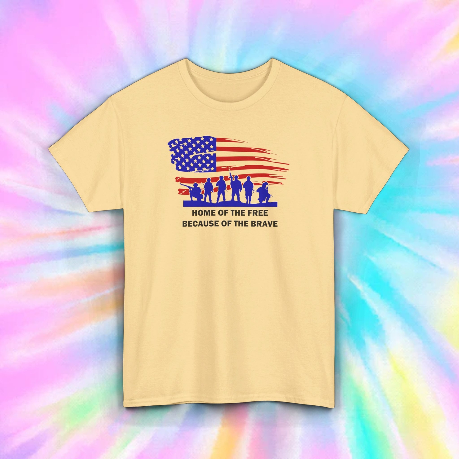 Home of the Free Shirt | American Flag Military Pride Tee | Patriotic Veteran
