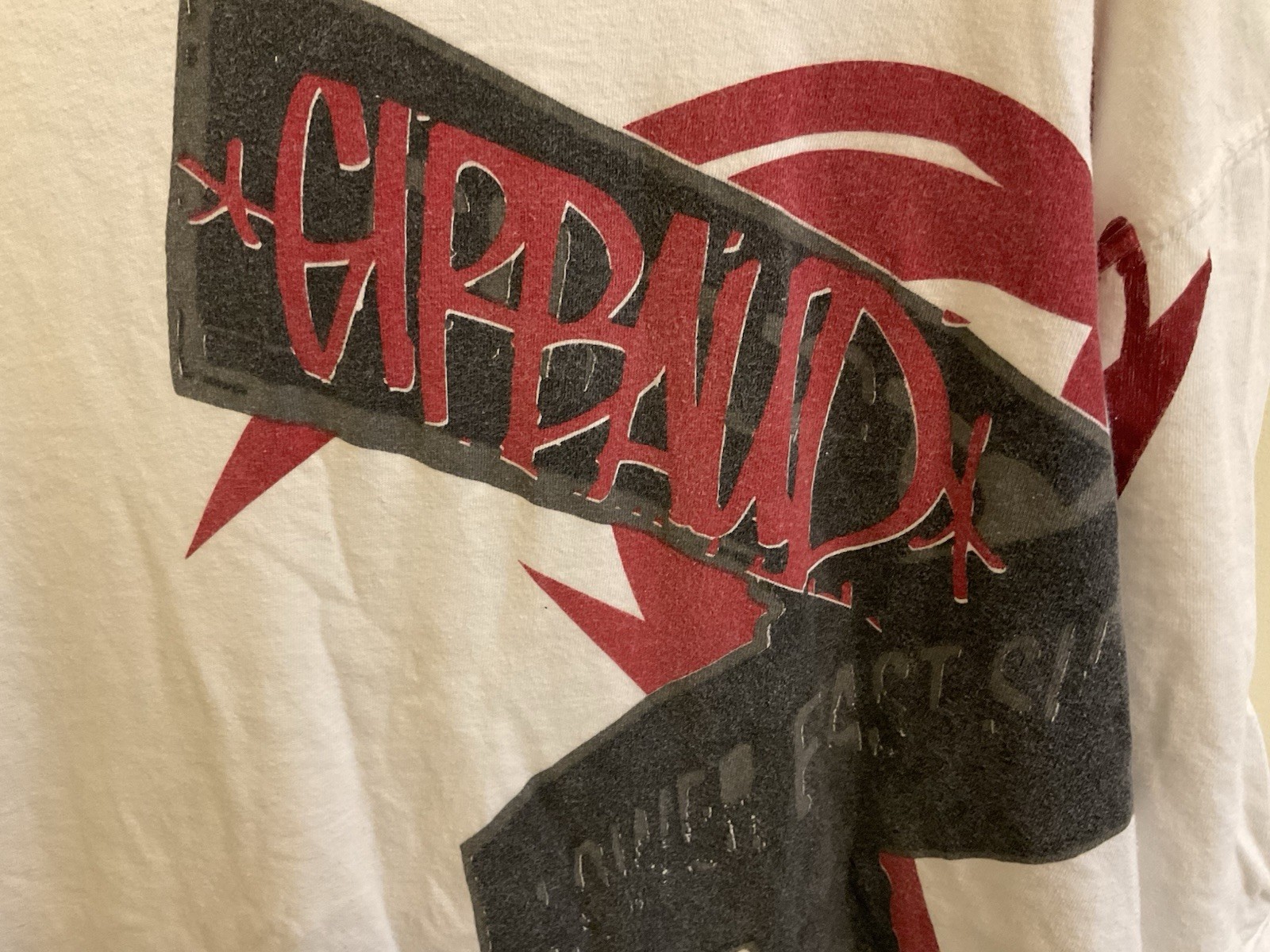 RARE Vintage marithe francois girbaud Road Sign Double Side shirt NYC Paris 2X gallery
