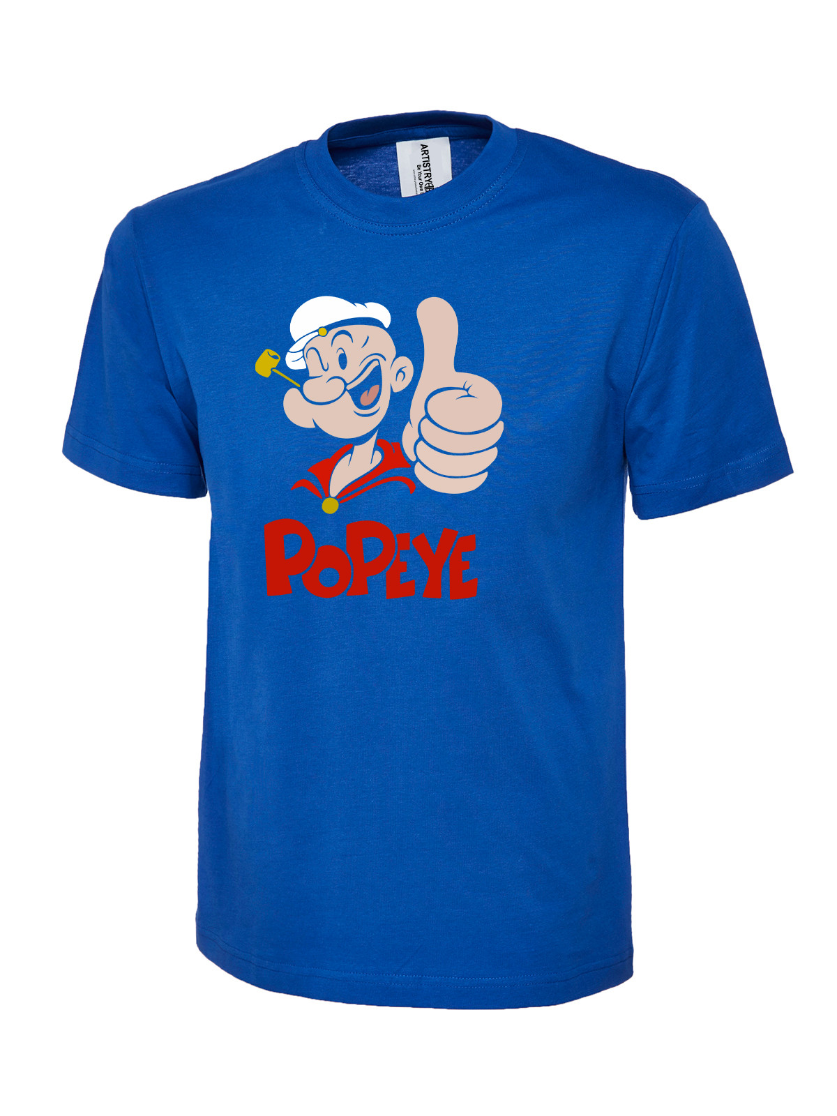 Men's Popeye Sailor Man Graphic T Shirt Thumbs Up Cartoon 100% Cotton Tee Top gallery