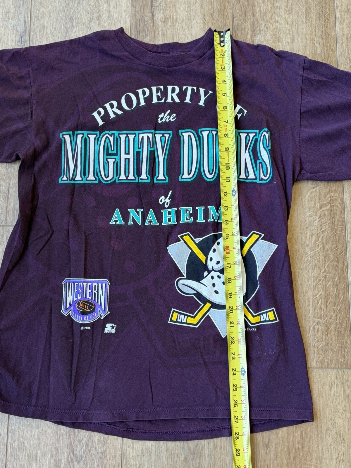 Vintage Starter Mighty Ducks T Shirt Size Large gallery