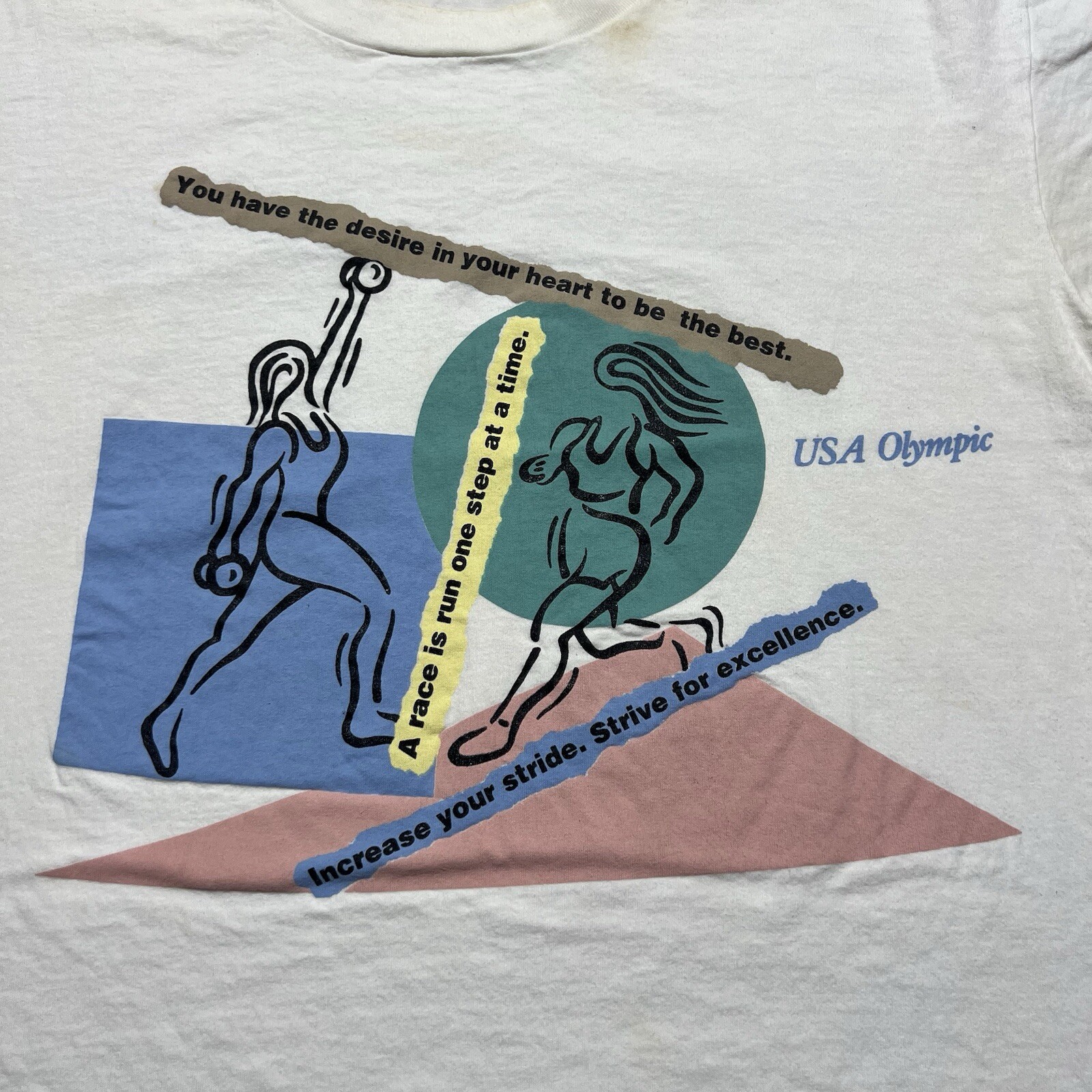 Vintage 90s USA Olympics Womens Track And Field Event Graphic Shirt Size XL gallery