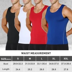 Mens Compression Tank Tops Slimming Body Shaper Undershirts for Chest Waist