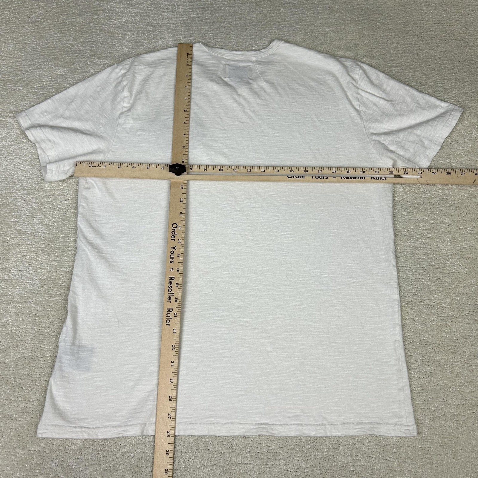 RHUDE Shirt Mens Large White Crest Patch Embroidered Slub Cotton Tee Streetwear gallery