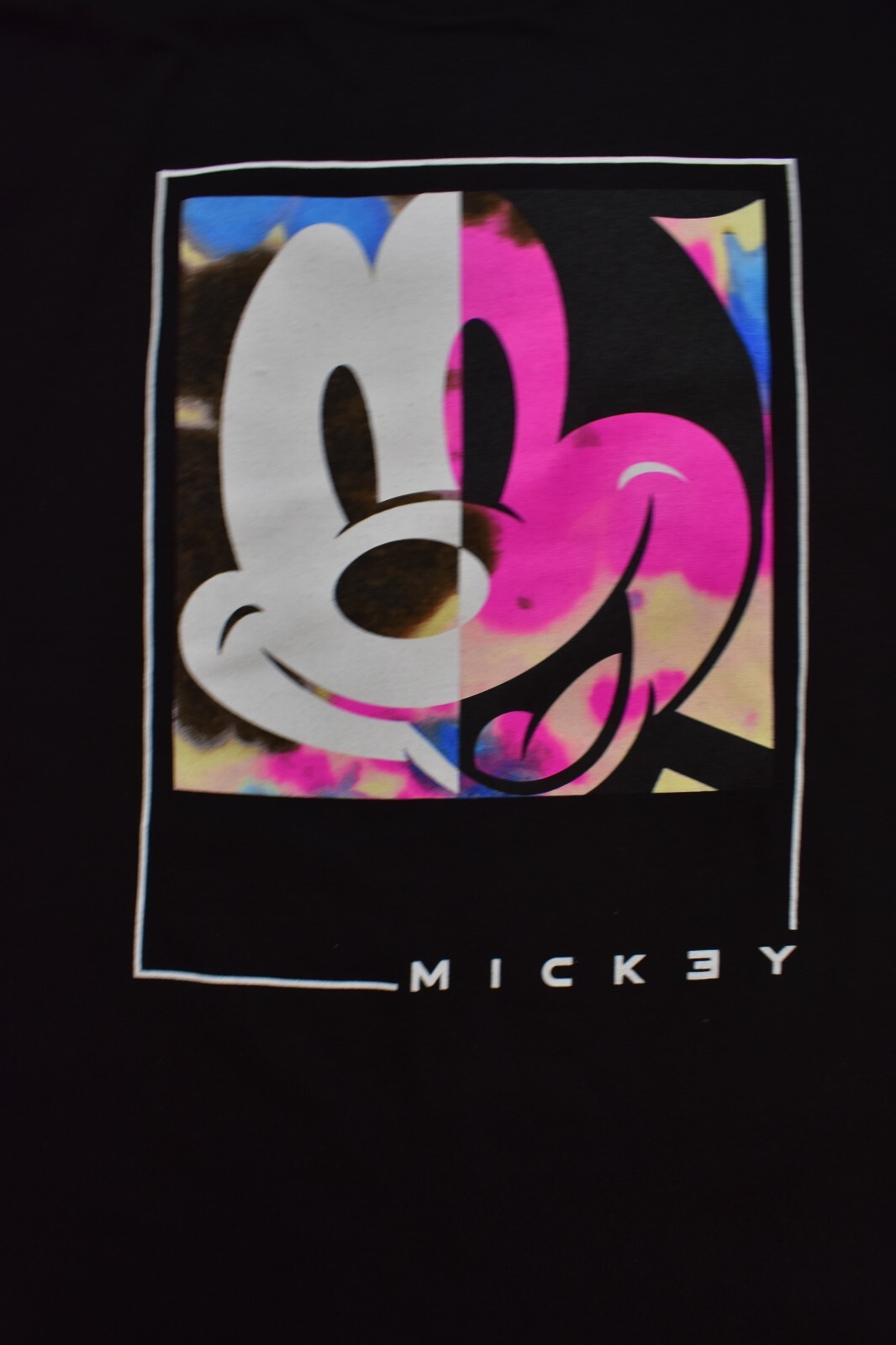 Neff x Disney Mens Mickey Mouse Face Tie Dye Fill Black Shirt NWT S-XL gallery