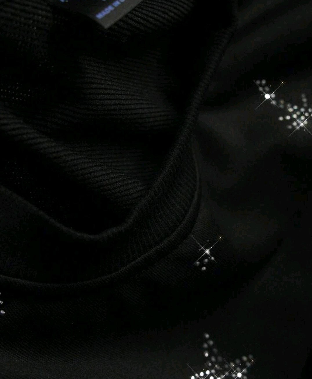 New Men Luxury Diamond Stars Rhinestones Fashion Black T-Shirt High Quality gallery