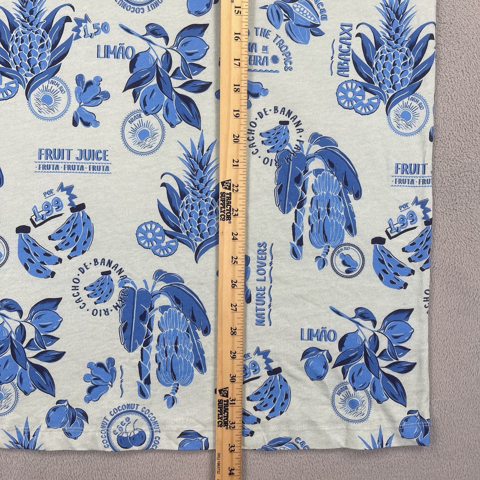 Farm Rio Shirt Mens XL Floral Fruta Anthropologie Short Sleeve Tee Designer NWT gallery