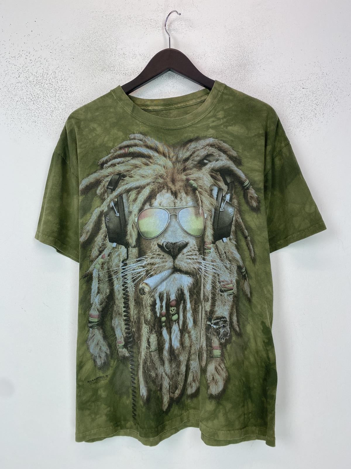 The Mountain Green Graphic T Shirt Animal Print Crew Neck Short Sleeve L gallery