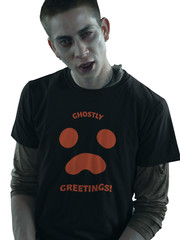 Ghostly Greetings T Shirt Halloween Gift Boo Party Horror Spooky Season Costume