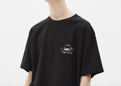 GU One Piece Luffy Ace Collaboration T-Shirt Black XL Anime Japan