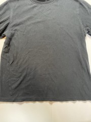 Vintage Perry Ellis Men’s Large Black Ribbed Knit Short Sleeve Shirt
