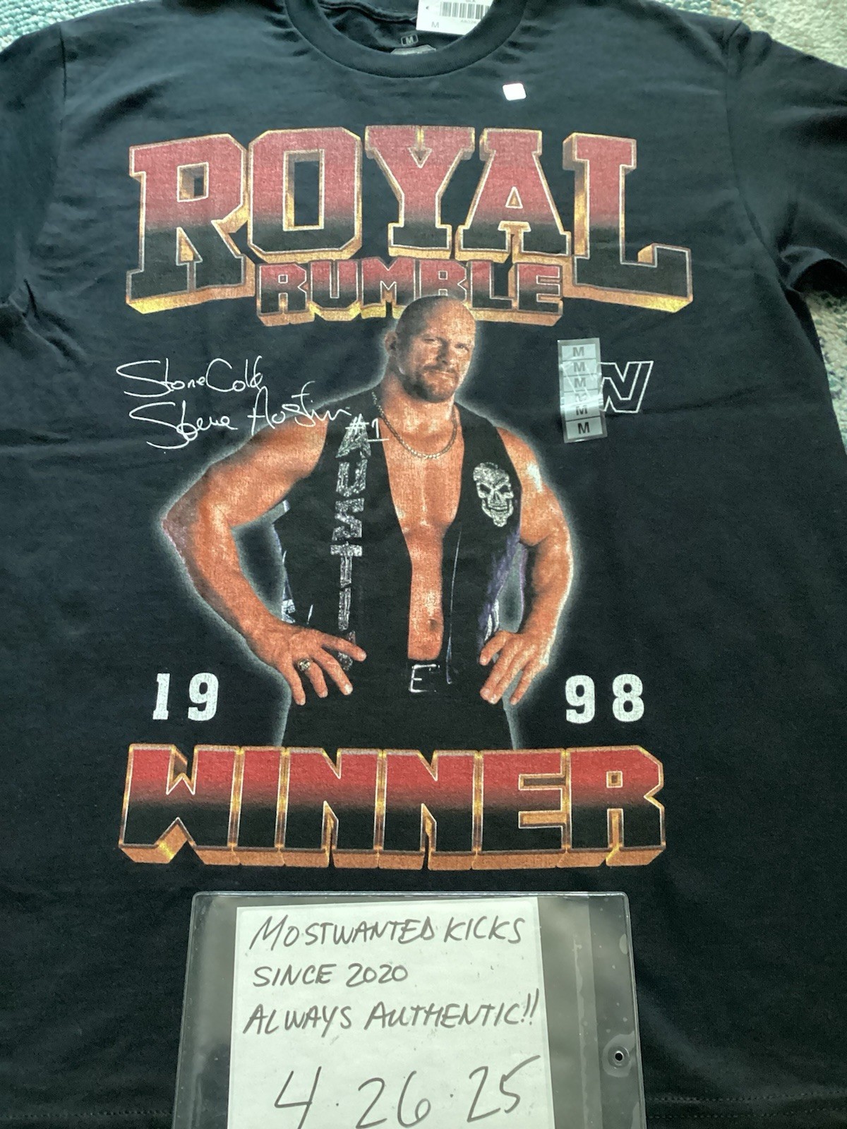 NWT WWE Legends 1998 Royal Rumble Stone Cold Steve Austin T-Shirt Men’s Sz M gallery