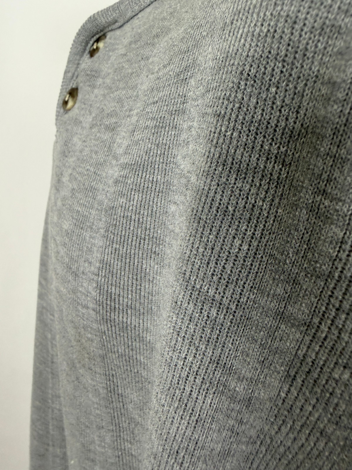 Vintage 90s Ribbed Henley Men XL Oversized Drop Shoulder Minimalist Grunge Heavy gallery