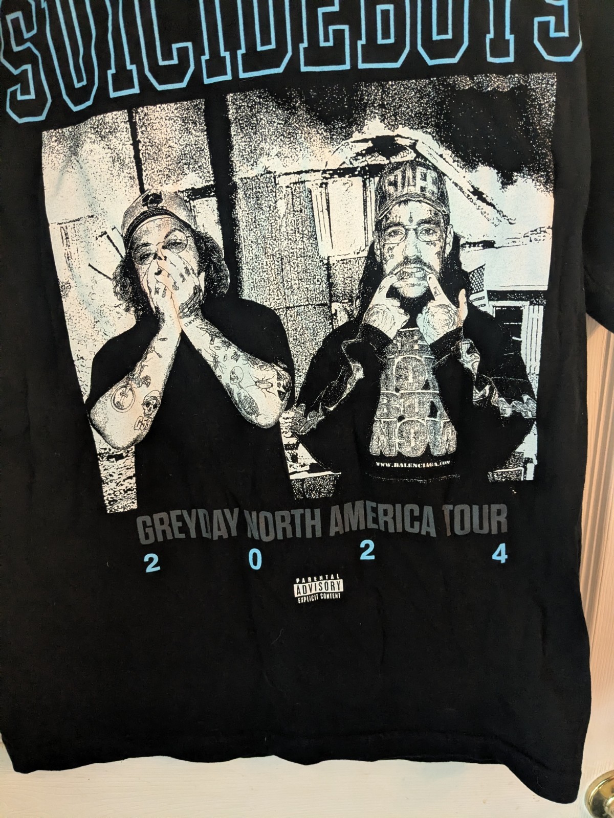 Suicide Boys G59 2024 Greyday North America Tour Concert Merch T Shirt Black MED gallery