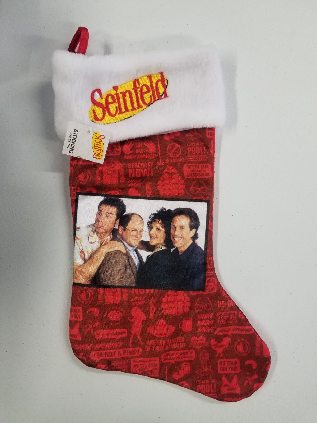 SEINFELD TV Show Cast Holiday Christmas Stocking Kramer Jerry Elaine George NEW