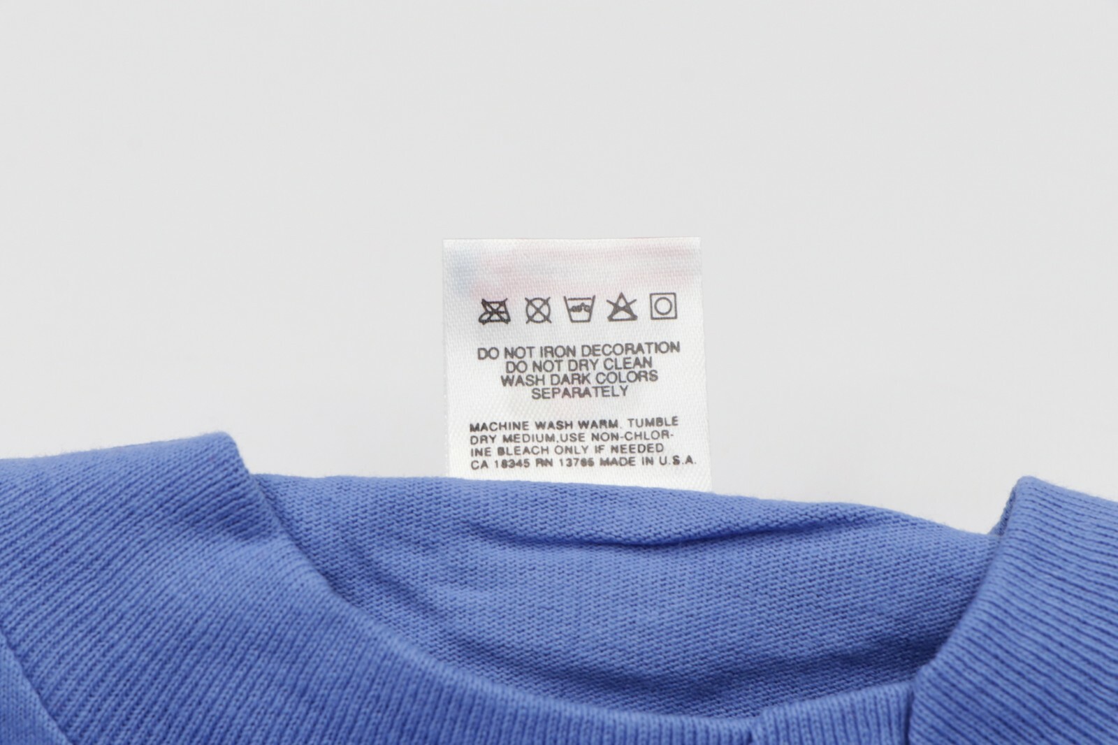 NOS Vintage 90s Streetwear Short Sleeve Blank T-Shirt Periwinkle USA Mens 2XL gallery