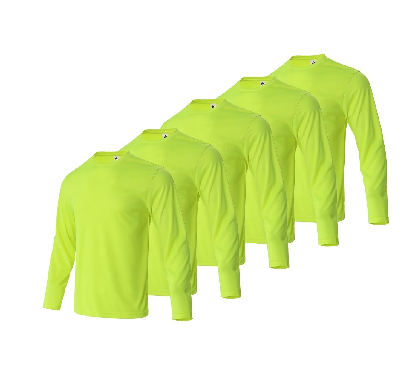5 Pack Men Long Sleeve T Shirts Quick Dry Athletic Running Activewear Workout…