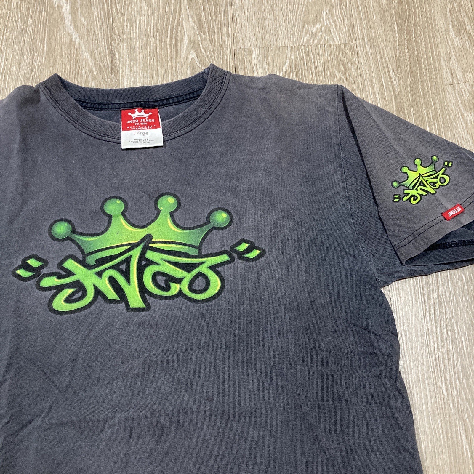 JNCO Shirt L 90s 00s Y2k Dragon Grunge Crown Logo Skater Skating Skate Tee gallery