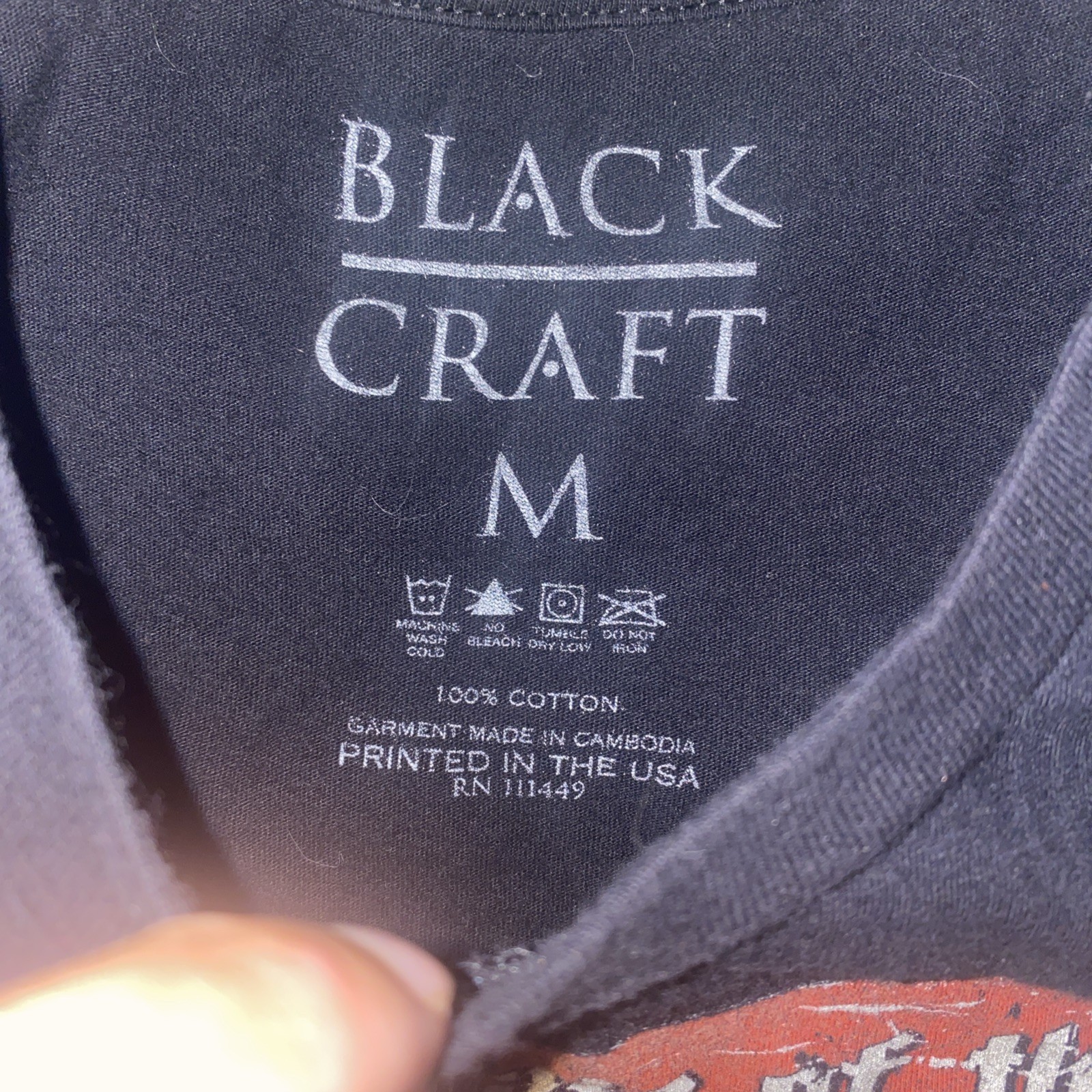 Black Craft Three Eyed Bat T-Shirt Medium Horror Occult Witchcraft Cult gallery