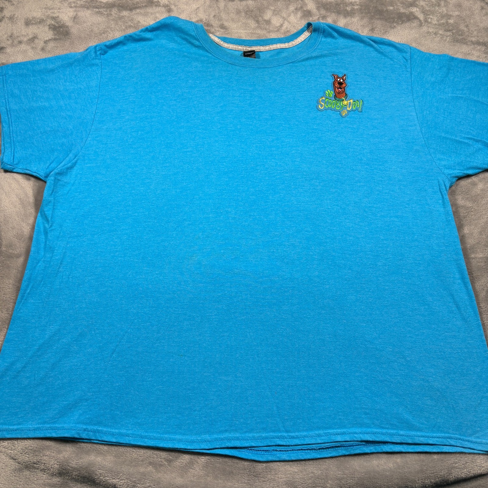 Hanes X Temp T-Shirt Mens 3XL Blue Scoobert Scooby Doo Embroidered Logo Cartoon