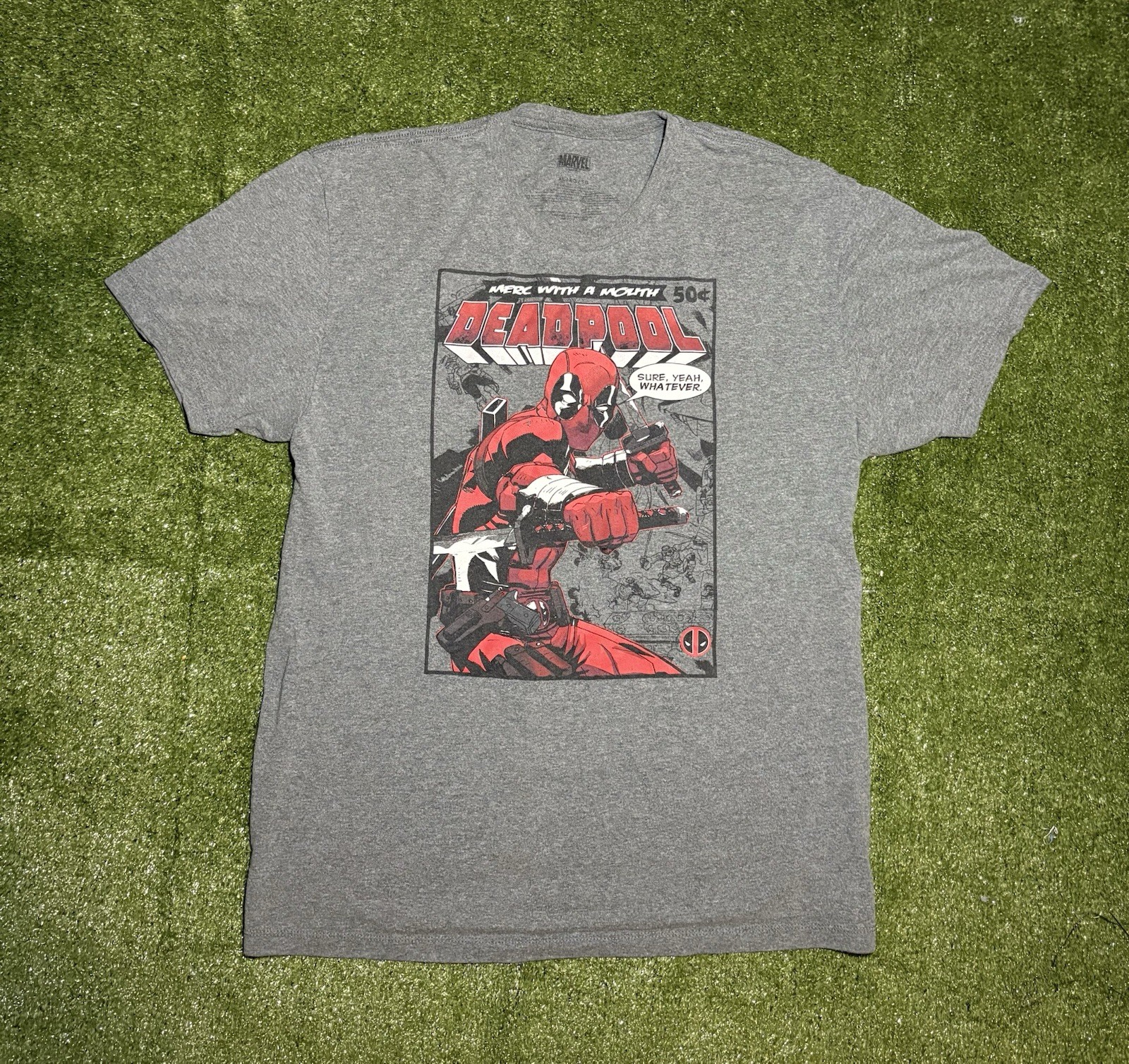 Marvel Comics Deadpool Graphic Grey Shirt Size XL gallery
