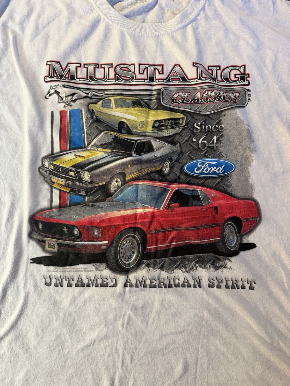 Y2K Ford Mustang Classics Mens Large Graphic Tee No Tag gallery