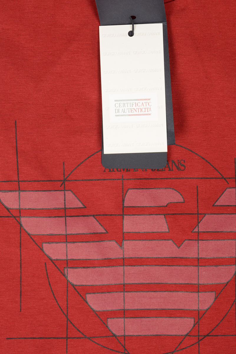 Armani Jeans AJ T-Shirt Sweatshirt Man Red 6Y6T126J0AZ 1456 Sz M MAKE OFFER gallery