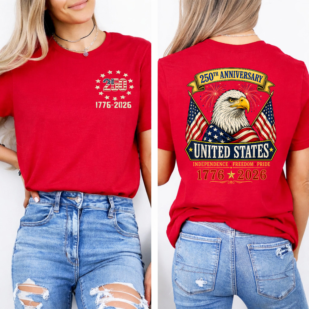 250 Anniversary USA 4th of July Patriotic 250 Years American (2-SIDES) T-Shirt gallery